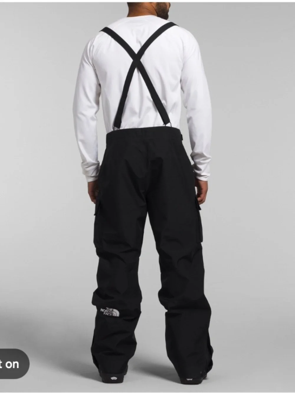 The North Face mens large black ski bibs sidecut gore-tex black suspenders
